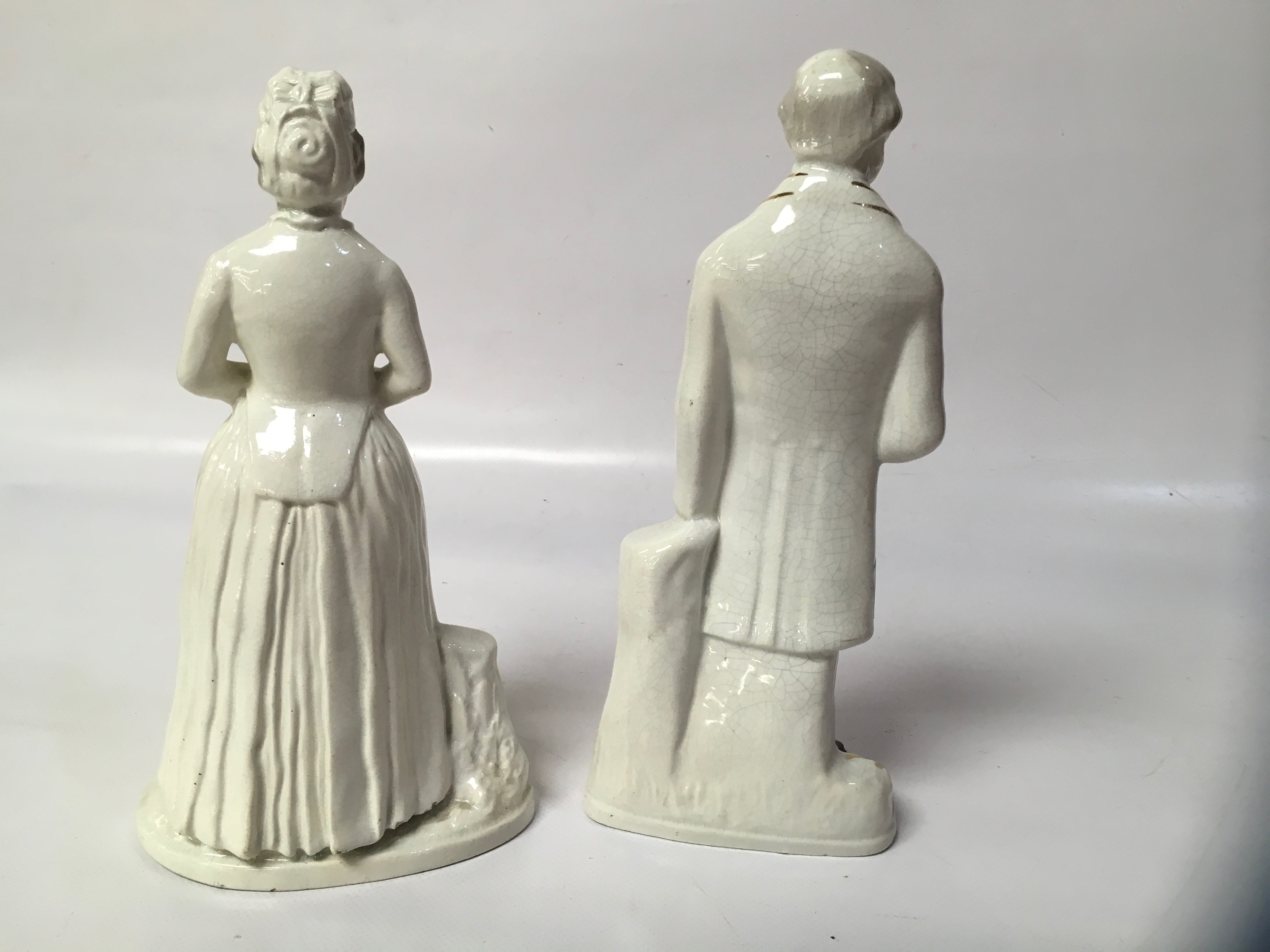 PAIR OF STAFFORDSHIRE FIGURES, MR AND MRS GLADSTONE, - Image 2 of 2