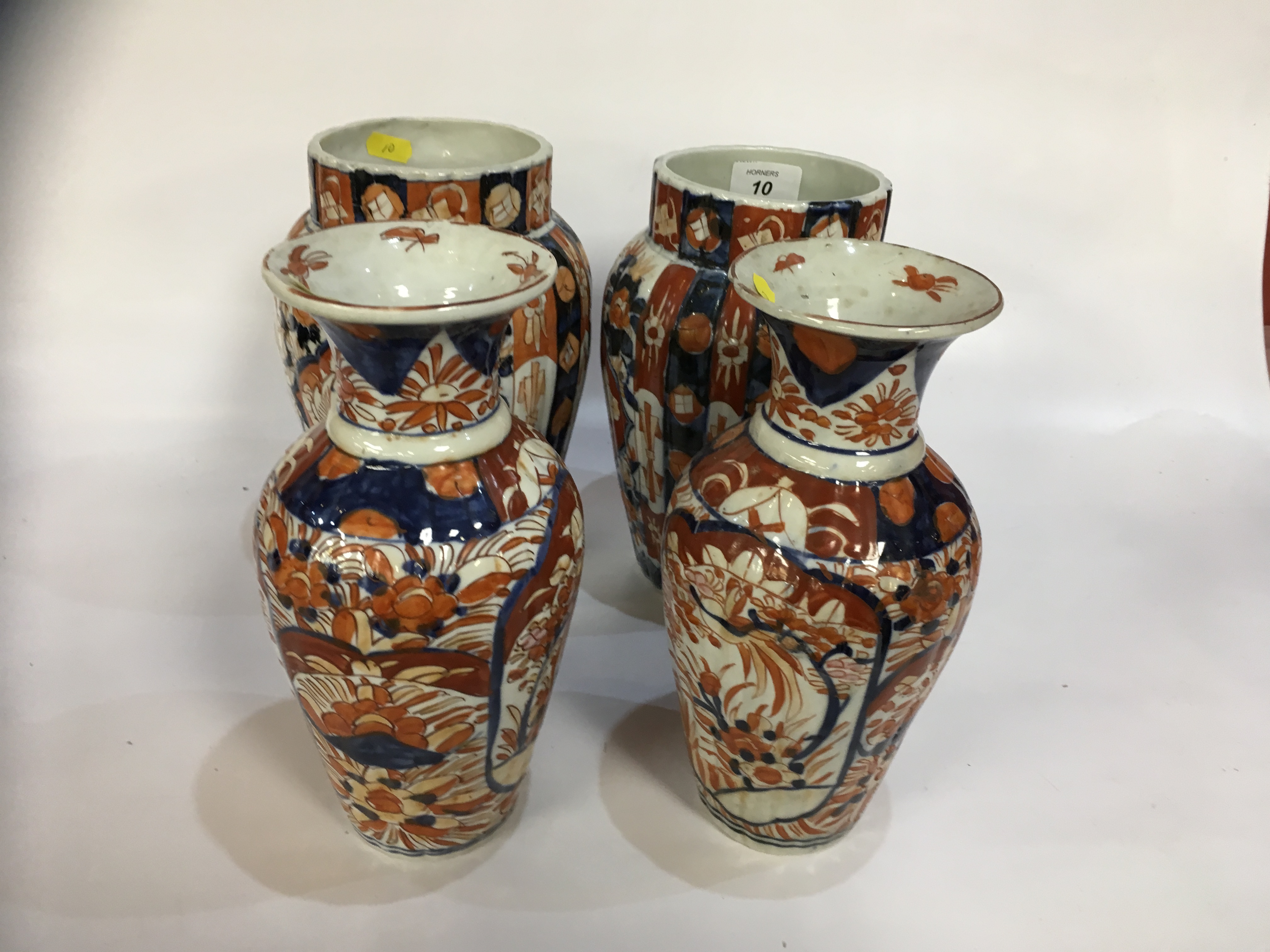 TWO PAIRS OF IMARI VASES