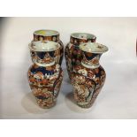 TWO PAIRS OF IMARI VASES