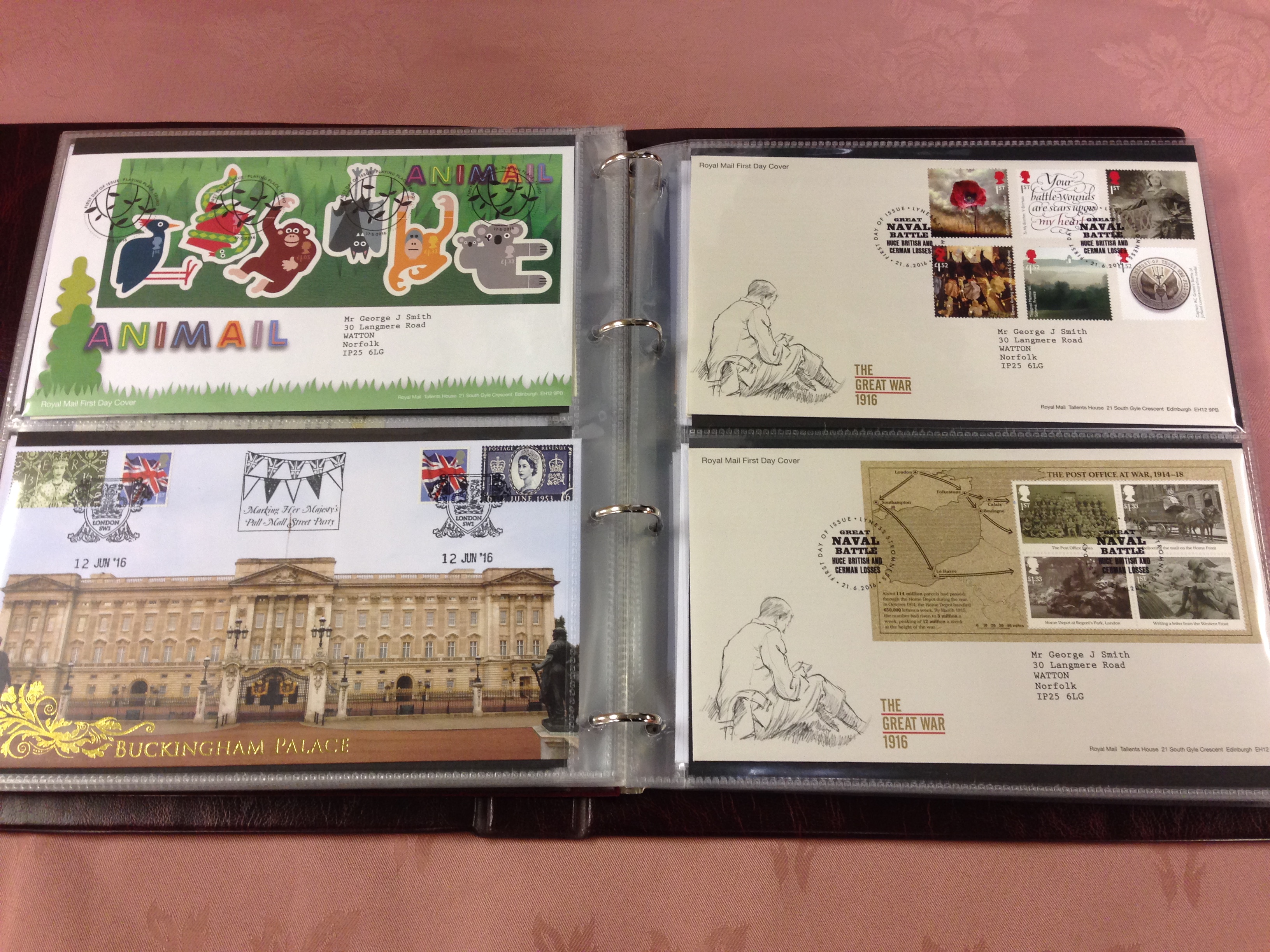 GB: BOX WITH 2012-2016 COMMEM FDC IN FOUR ALBUMS