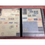 SWITZERLAND: STOCKBOOK WITH AIRS, CHARITIES, 1945 PAX PART SET USED, COVERS AND CARDS ETC.