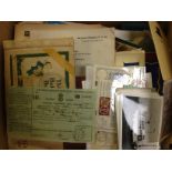 BOX OF MIXED EPHEMERA (APPROX 150 ITEMS)