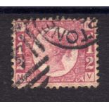 GB: 1870 1/2d PLATE 9 FINE USED,