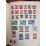 BOX WITH COLLECTION IN FOUR ALBUMS, LEEWARDS 1954 SET OG, NEW ZEALAND, RHODESIA, HONG KONG, JAMAICA,