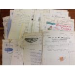 PACKET OF VICTORIAN AND LATER INVOICES (APPROX 200)