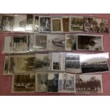 MILITARY RP POSTCARDS, GROUPS, WW1 WOUNDED ETC.