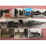 MIXED POSTCARDS INCLUDING MILITARY, PALMERS GREEN RP, WINCHMORE HILL RP ETC.