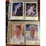 BOX WITH A COLLECTION OF MODERN CRICKET PHOTOS MANY BEING SIGNED