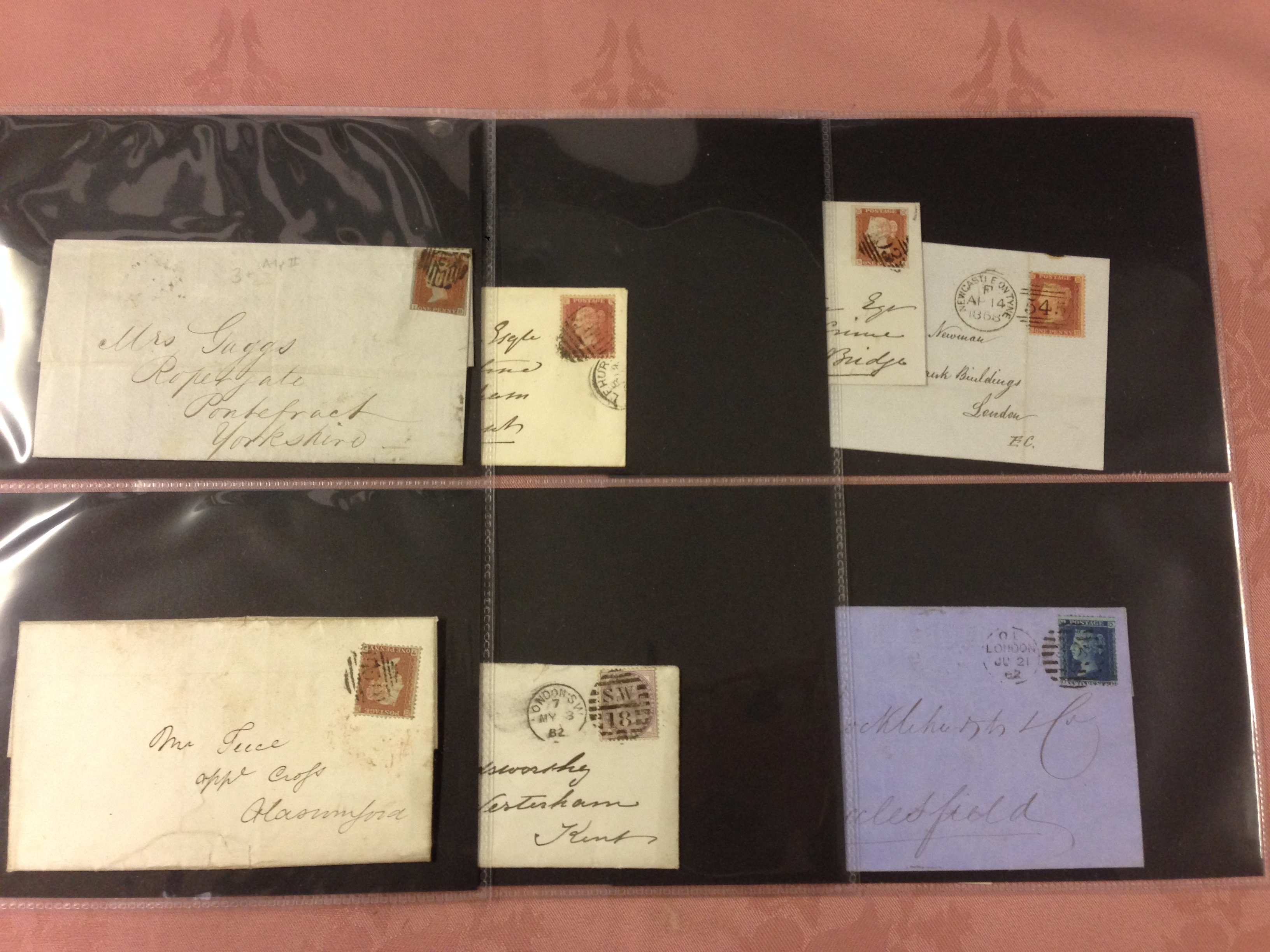 GB: BOX WITH THE BALANCE OF A COLLECTION IN FOUR ALBUMS AND LOOSE, FDC, LINE ENGRAVED COVERS,