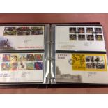 GB: BOX WITH 2001-2012 COMMEM FDC IN SEVEN ROYAL MAIL ALBUMS
