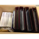 GB: BOX WITH 1990-7 PRESENTATION PACKS IN TWO ALBUMS, FDC IN TWO ALBUMS AND LOOSE TO 2012 ETC.