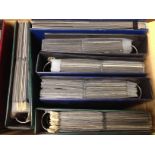 LARGE BOX WITH POSTCARD COLLECTION IN SEVEN ALBUMS,