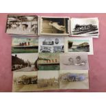 SMALL BOX MIXED POSTCARDS, IRCHESTER RP, SWINDON STATION,