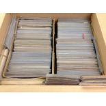 BOX OF MIXED POSTCARDS IN PLASTICS, UK TOPOGRAPHICAL, ALGERIA, BRITISH MUSEUM ETC.