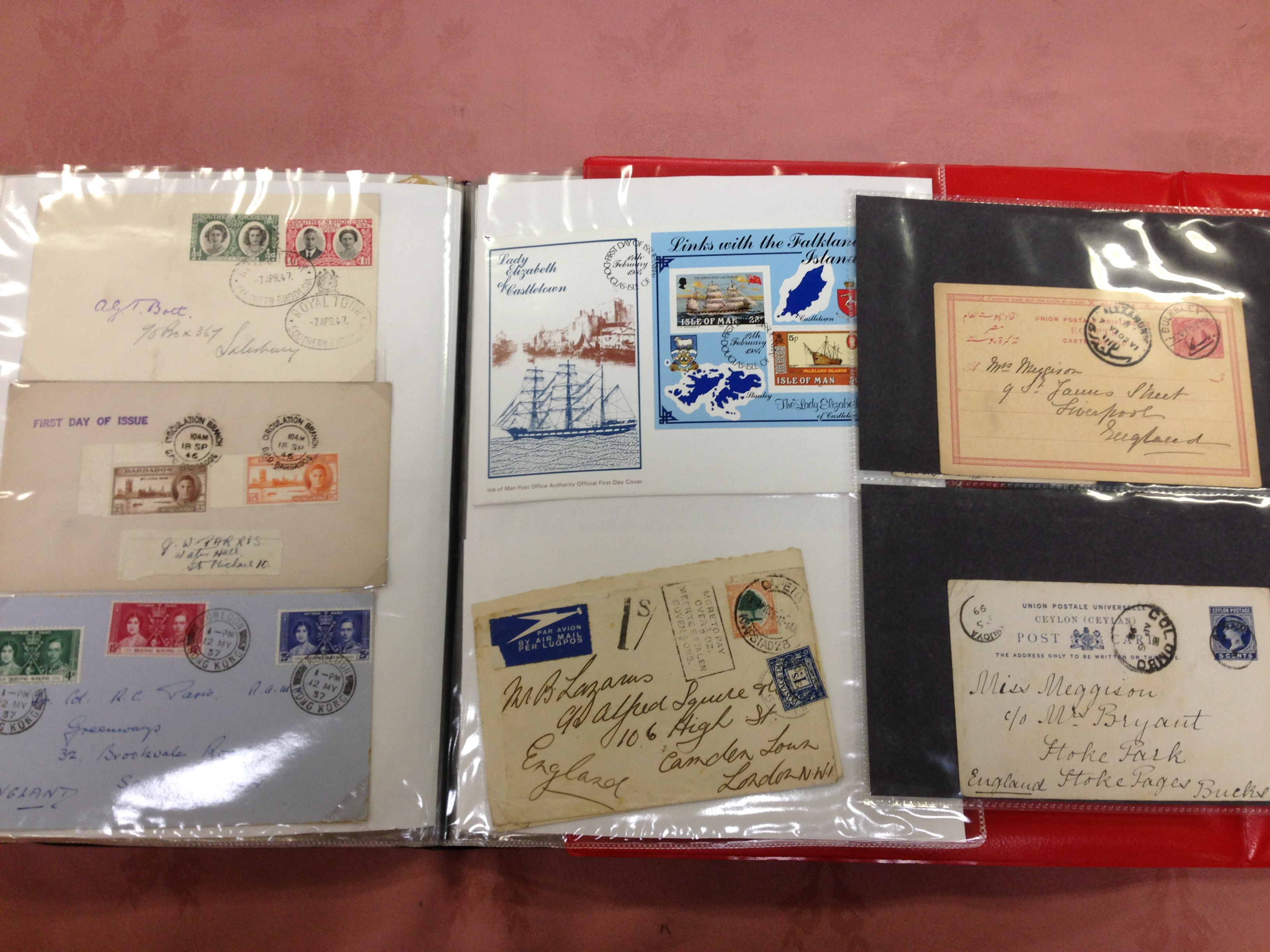 TWO BINDERS OF COVERS, CARDS, STATIONERY, GB, MALTA, EUROPE ETC.