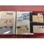 TWO BINDERS OF COVERS, CARDS, STATIONERY, GB, MALTA, EUROPE ETC.