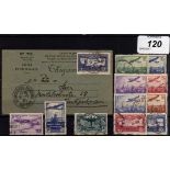 FRANCE: 1930-36 USED AIRS INCLUDING 1936 SOUTH AMERICA 10f (11 + COVER)