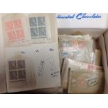 SMALL BOX WITH OLD-TIME ACCUMULATION IN PACKETS, CLUB BOOKS, FEW COVERS, ITALY AND COLONIES,