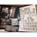 BOX OF ALL REIGNS IN STOCKBOOK, ON CARDS AND LOOSE, IRELAND, COGH, BURMA ETC.