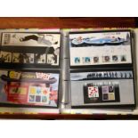 GB: BOX WITH c1986-2008 PRESENTATION PACKS IN FOUR ALBUMS, ALSO IOM PHQ CARDS, DISNEY STAMPS ETC.