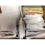 BOX OF CIG/TRADE SORTED IN ENVELOPES, FEW IN ALBUMS ETC.