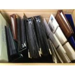 GB: LARGE BOX WITH IOM AND CHANNEL ISLANDS BENHAM SILK COVERS, PHQ CARDS, FDC, MINT SETS ETC.
