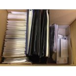 GB: BOX WITH MINT COLLECTION IN THREE ALBUMS, IN PACKETS, MANY BLOCKS OF FOUR,