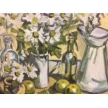 CONTEMPORARY OIL ON BOARD 'STILL LIFE' BEARING SIGNATURE ANGELA BAILEY 61 X 51CM