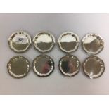 SET OF 8 GAB PLATED COASTERS/ASHTRAYS