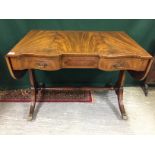 REPRODUCTION SERPENTINE FRONTED SOFA STYLE TABLE,