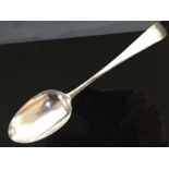 A SILVER TABLESPOON, OLD ENGLISH PATTERN,