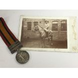 QUEENS SOUTH AFRICA MEDAL WITH WITTEBERGEN, TRANSVAAL AND CAPE COLONY CLASPS NAMED TO 2190 PTE A.