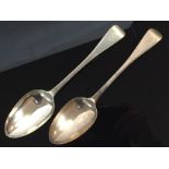 A PAIR OF TABLESPOONS, LONDON 1824,