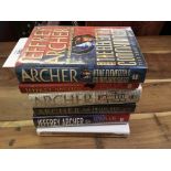 Six Jeffrey Archer Hardback First editions: Fourth Estate; Cat O' Nine Tails, Eleventh Commandment,