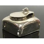 SILVER TRAVELLING INKWELL