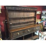 ANTIQUE C18TH OAK FARMHOUSE DRESSER