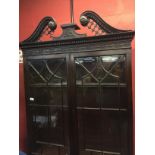 GEORGE III MAHOGANY SECRETAIRE BOOKCASE