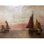 OIL ON CANVAS, DUTCH SHIPPING SCENE,