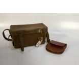 WATTS OF LONDON VINTAGE SURVEYOR'S SCOPE IN VINTAGE LEATHER BOUND CARRY CASE + FOWLER'S UNIVERSAL