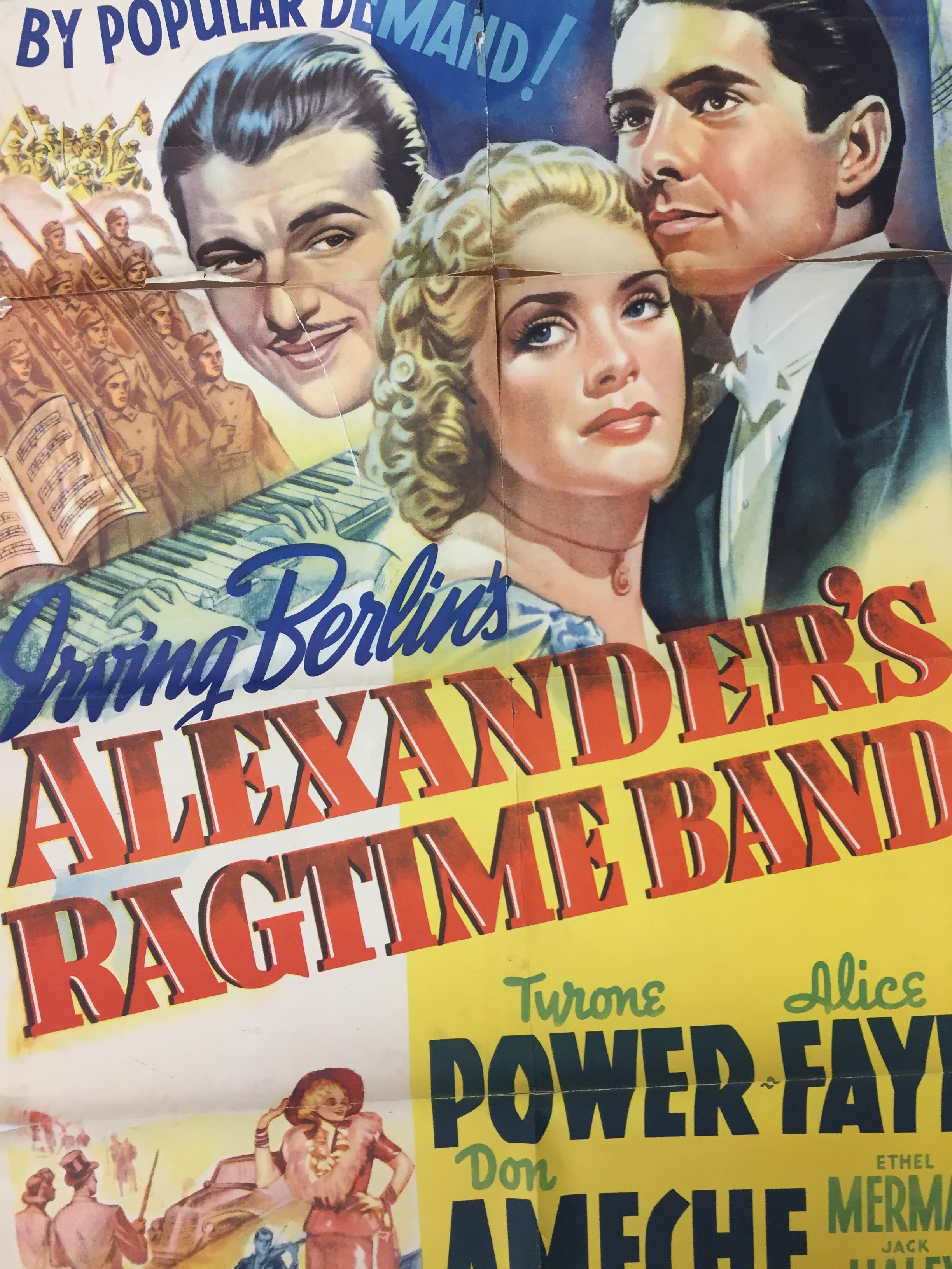 1940S COLOUR FILM POSTER 'ALEXANDER'S RAGTIME BAND' 68 X 102CM (POOR CONDITION) - Image 2 of 2