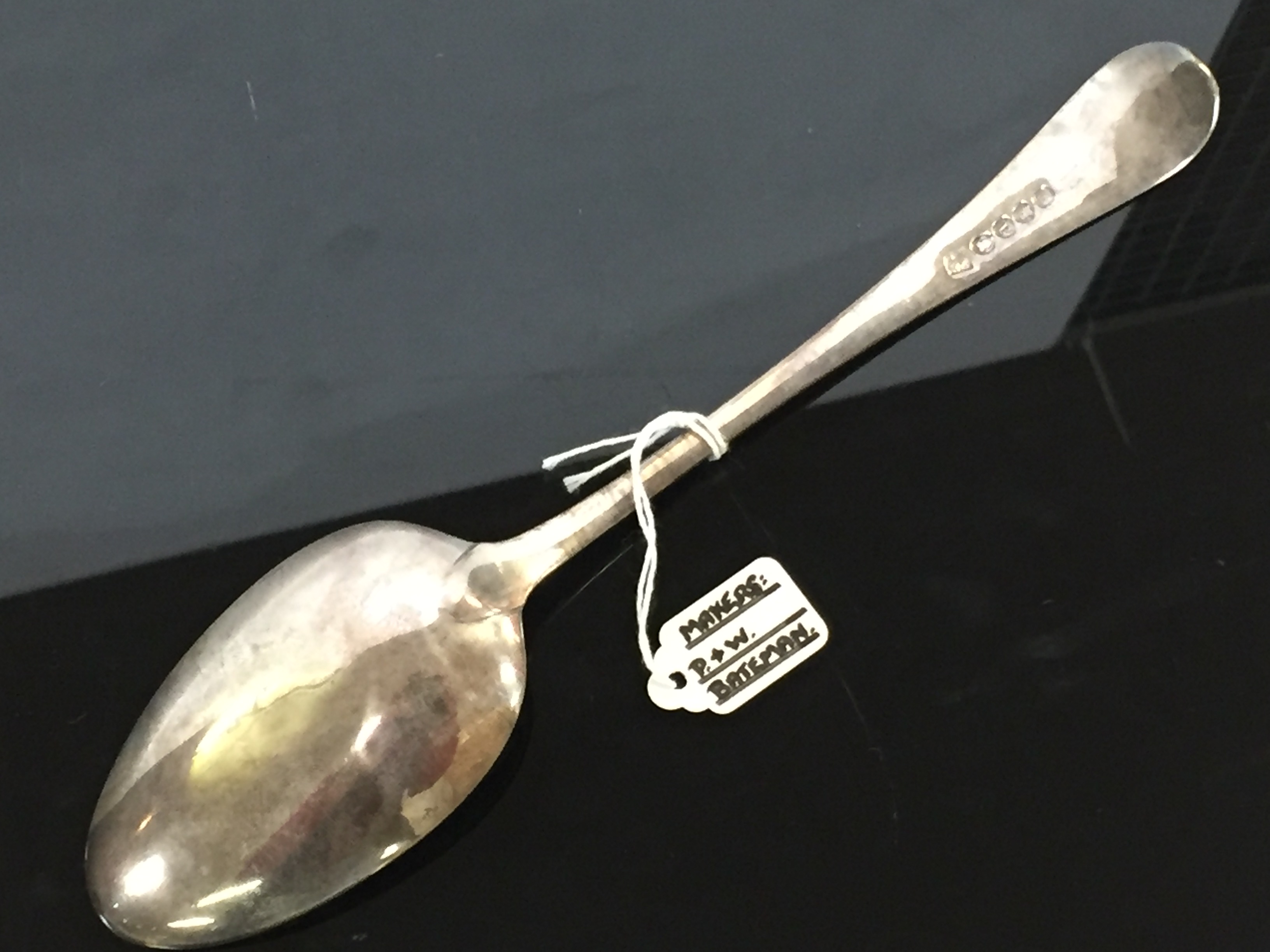 A SILVER TABLESPOON, OLD ENGLISH PATTERN BY P AND W BATEMAN, - Image 2 of 3