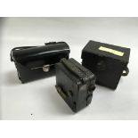 THREE VINTAGE PATHESCOPE CINI CAMERAS,