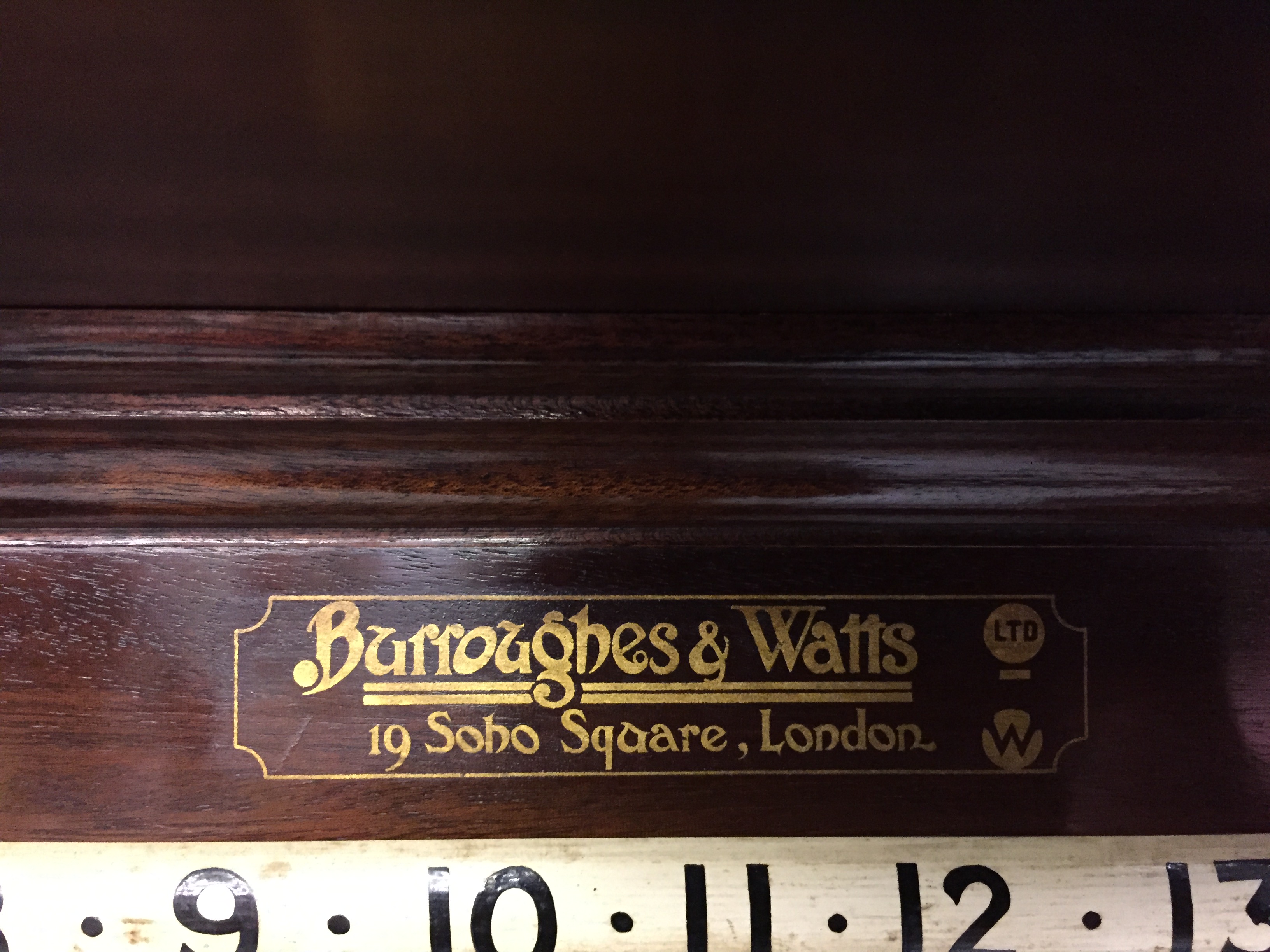 AN EARLY 20TH CENTURY MAHOGANY SNOOKER CABINET BY BURROUGHES AND WATTS, - Image 2 of 5