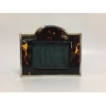 A TORTOISESHELL AND SILVER PHOTOGRAPH FRAME,
