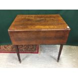 GEORGIAN MAHOGANY PEMBROKE TABLE WITH DRAWER TO END,