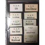 ALBUM WITH A COLLECTION OF RAILWAY LUGGAGE LABELS (APPROX 200)