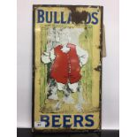 BULLARDS BEER ENAMEL ADVERTISING SIGN,