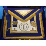 CASED MASONIC APRON,