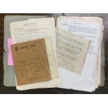 FILE OF WW2 ERA STUDY NOTES EXERCISE BOOKS ETC. RELATING TO A.A. TRAINING, R.A.F.