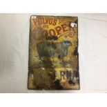 ENAMEL ADVERTISING SIGN - POLVOS DE COOPER, LA SARNA, SHROPSHIRE,